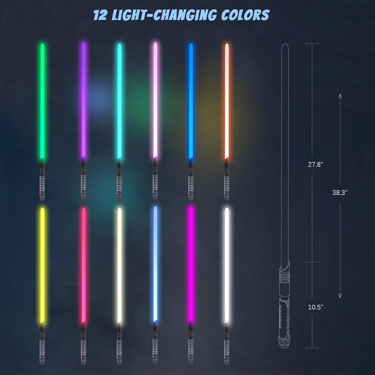 Sable de Luz RGB DOMILE 80 cm Recargable con Sonido