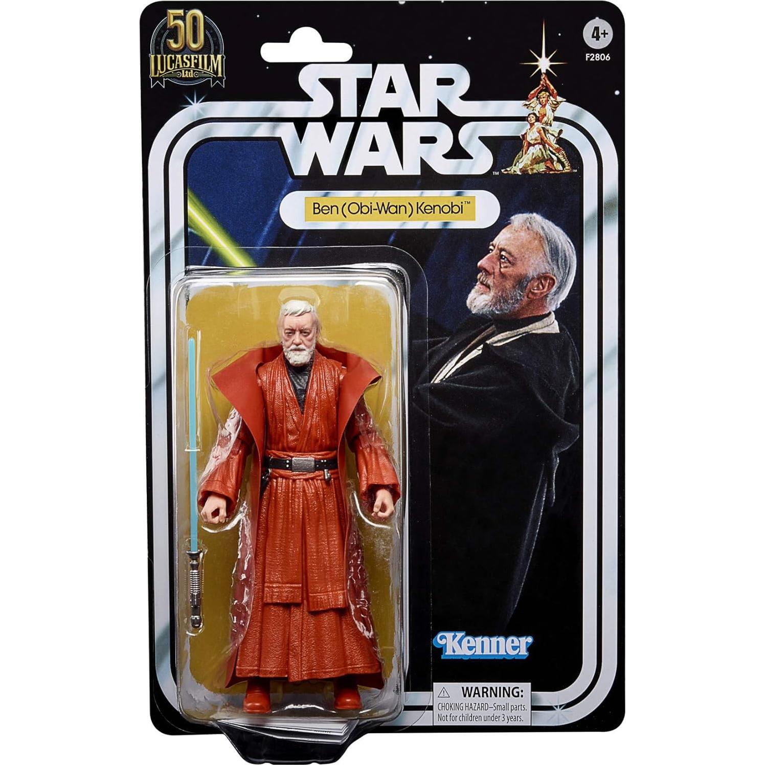 Figura de Acción Ben Kenobi 6" Star Wars La Serie Negra 50 Aniversario