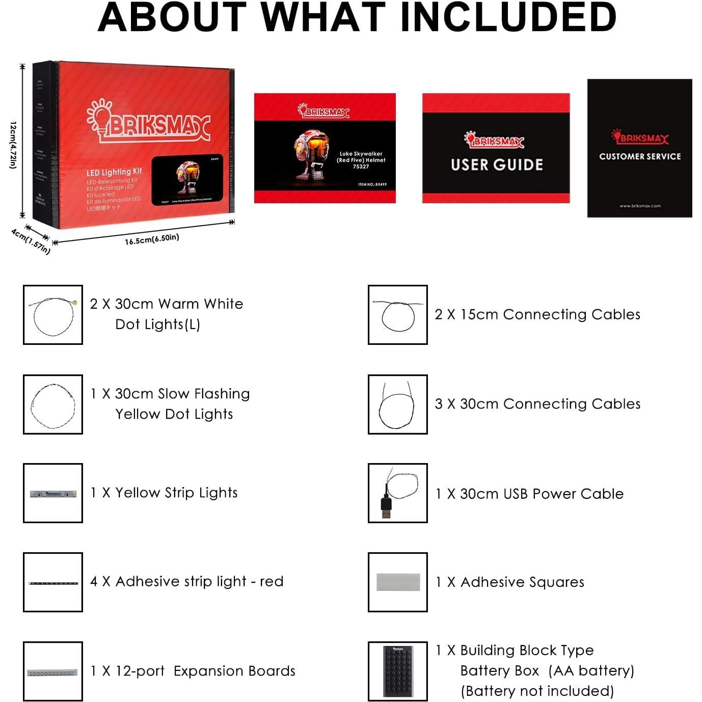 Kit de Iluminación LED BRIKSMAX para Casco Luke Skywalker 75327