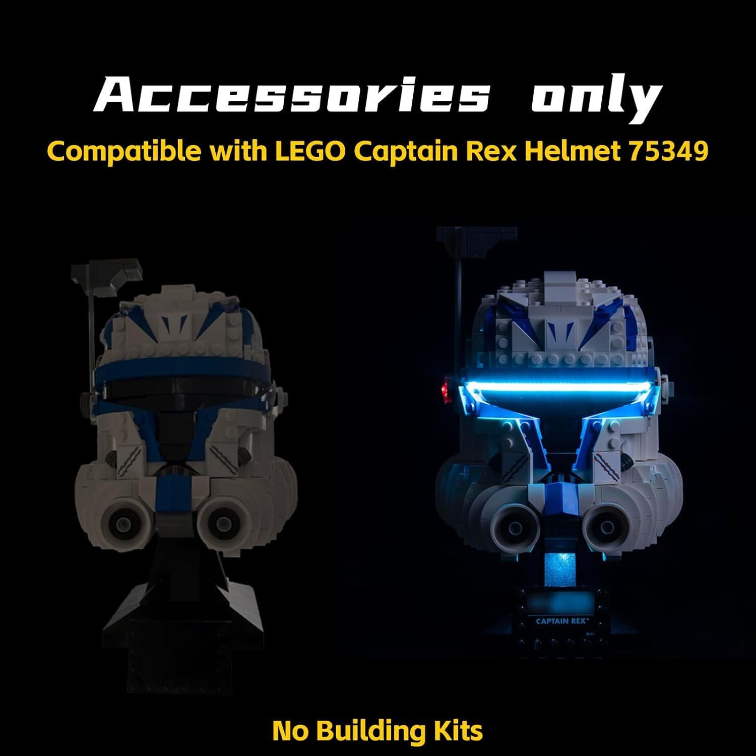 Luz LED BrickBling para Casco LEGO Capitán Rex 75349