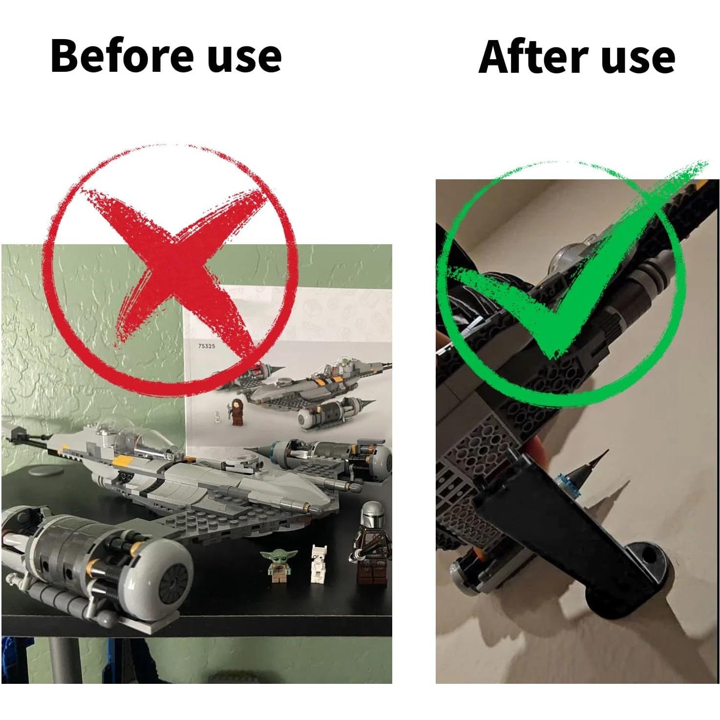 Soporte de pared TEYOUYI para Lego 75325 N-1 Starfighter