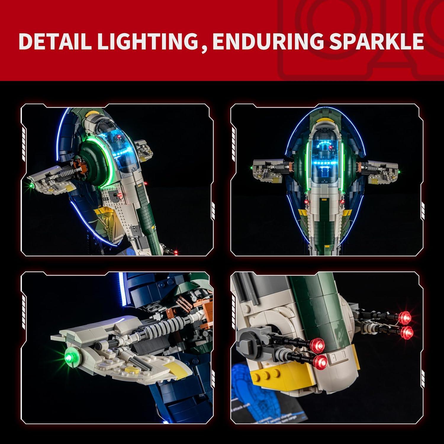 Kit de Luz LED BRIKSMAX para Lego Jango Fett 75409 - Iluminación Innovadora