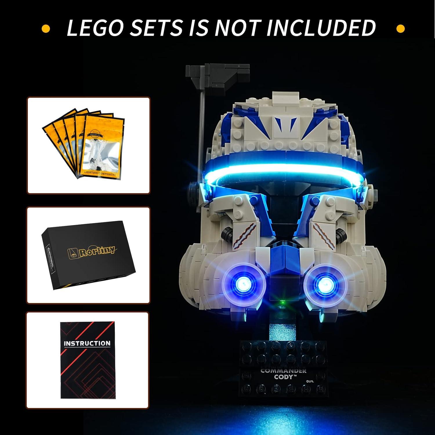 Kit de Luz LED Rorliny para Casco Lego 75349 - USB y Batería