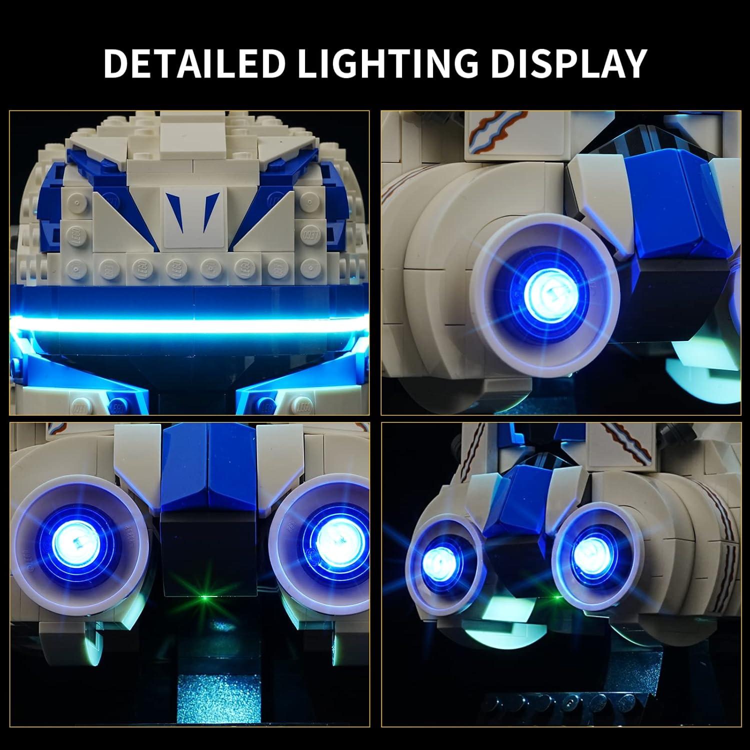 Kit de Luz LED Rorliny para Casco Lego 75349 - USB y Batería