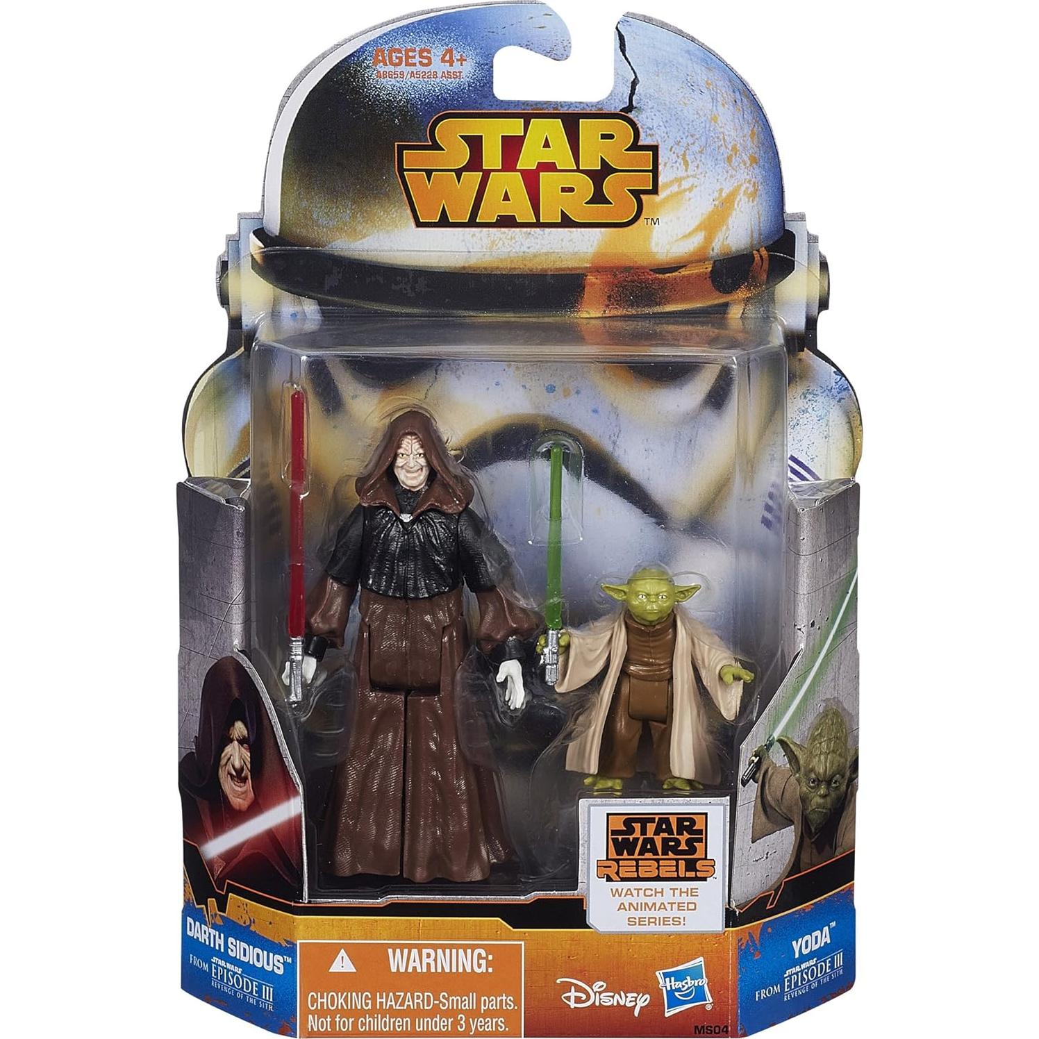 Conjunto de Figuras Star Wars Yoda y Darth Sidious - Hasbro
