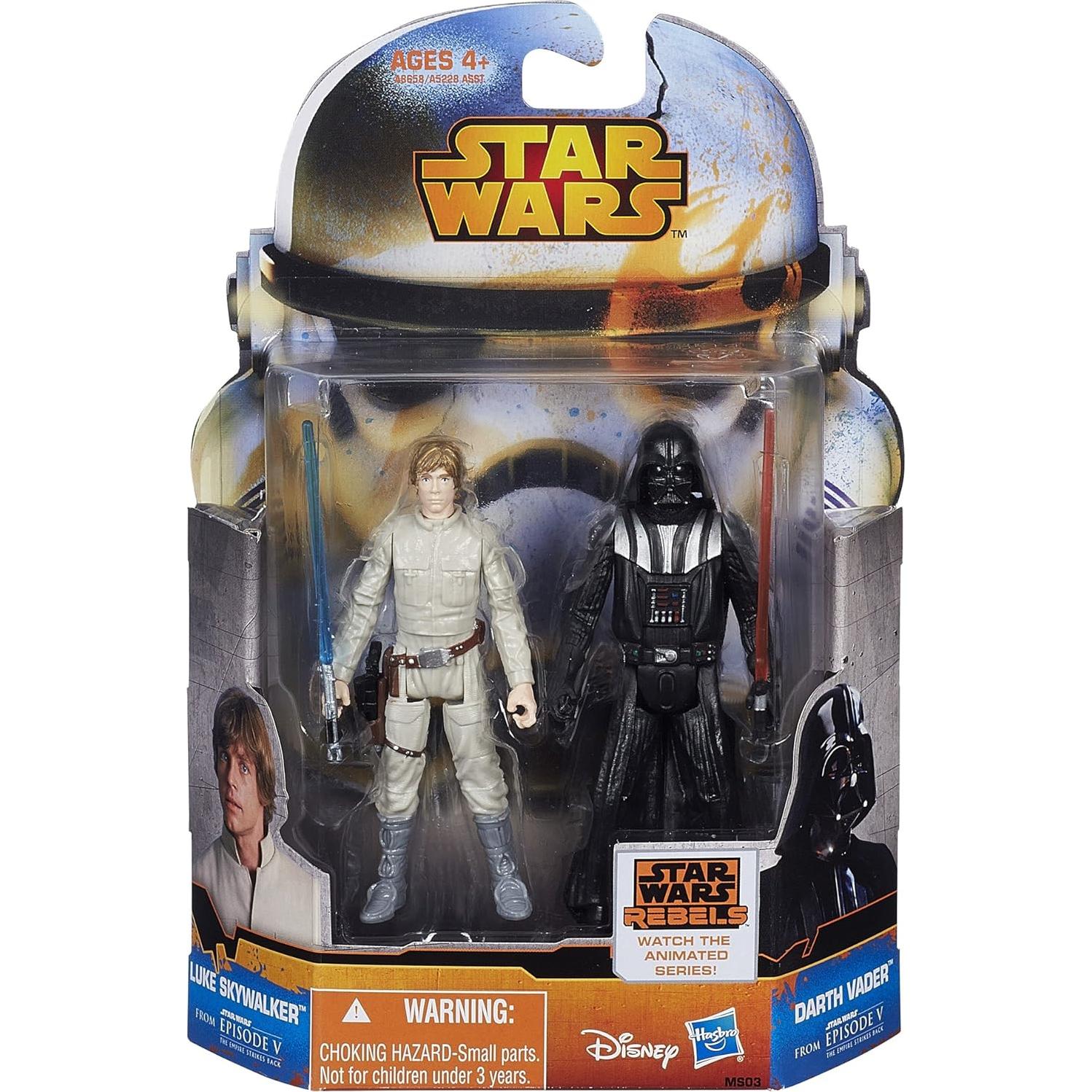 Conjunto de Figuras Star Wars Hasbro - Darth Vader y Luke Skywalker