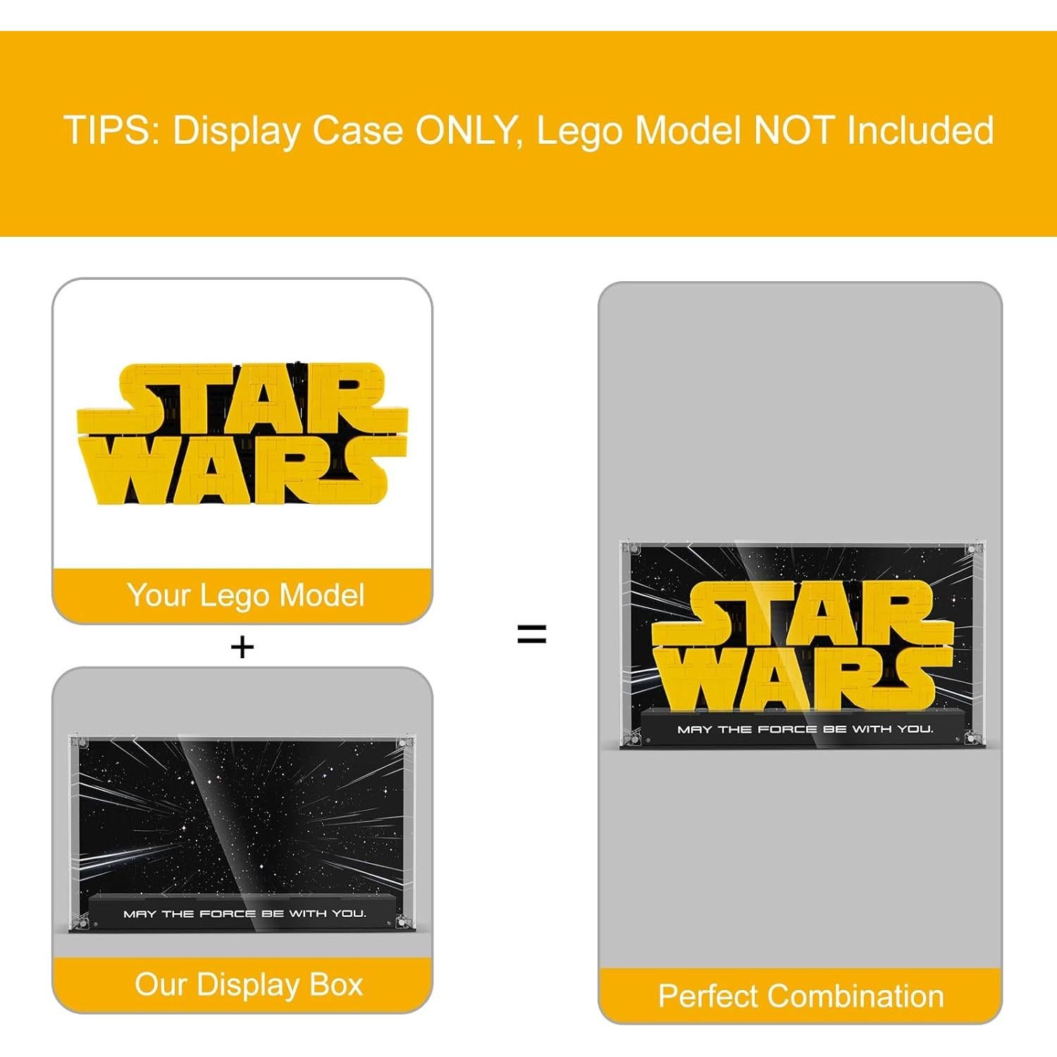 Caja de Exhibición Acrílica NAOCARD para Lego 75407 - Transparente