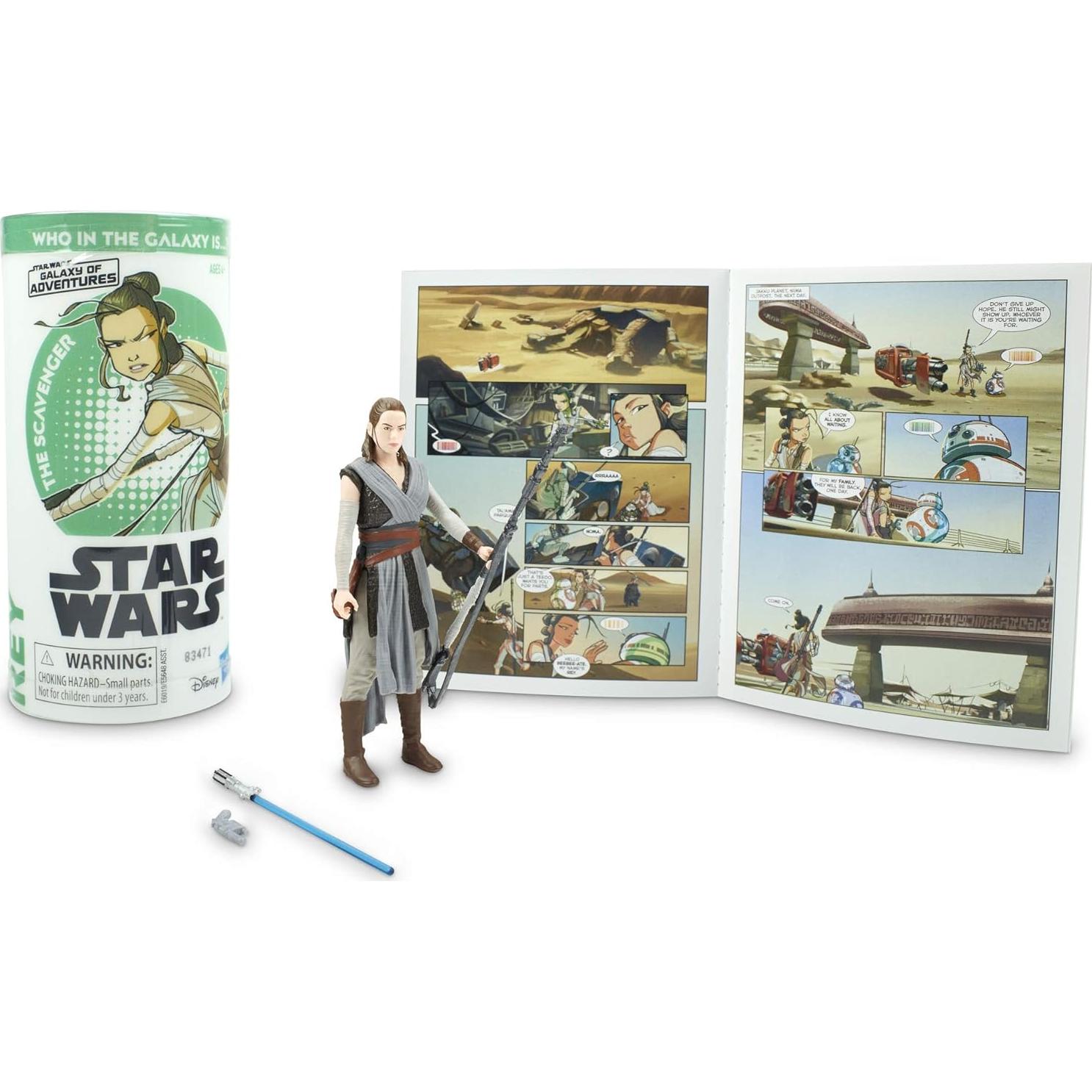 Figura Rey Star Wars Galaxia de Aventuras 9.5 cm con mini cómic