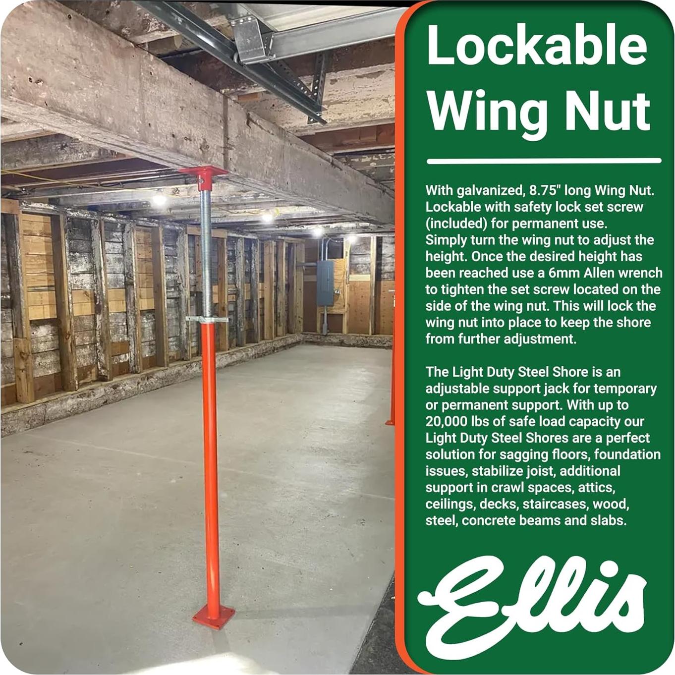 Poste de Elevación de Acero Ellis 154-216 cm 3628 kg