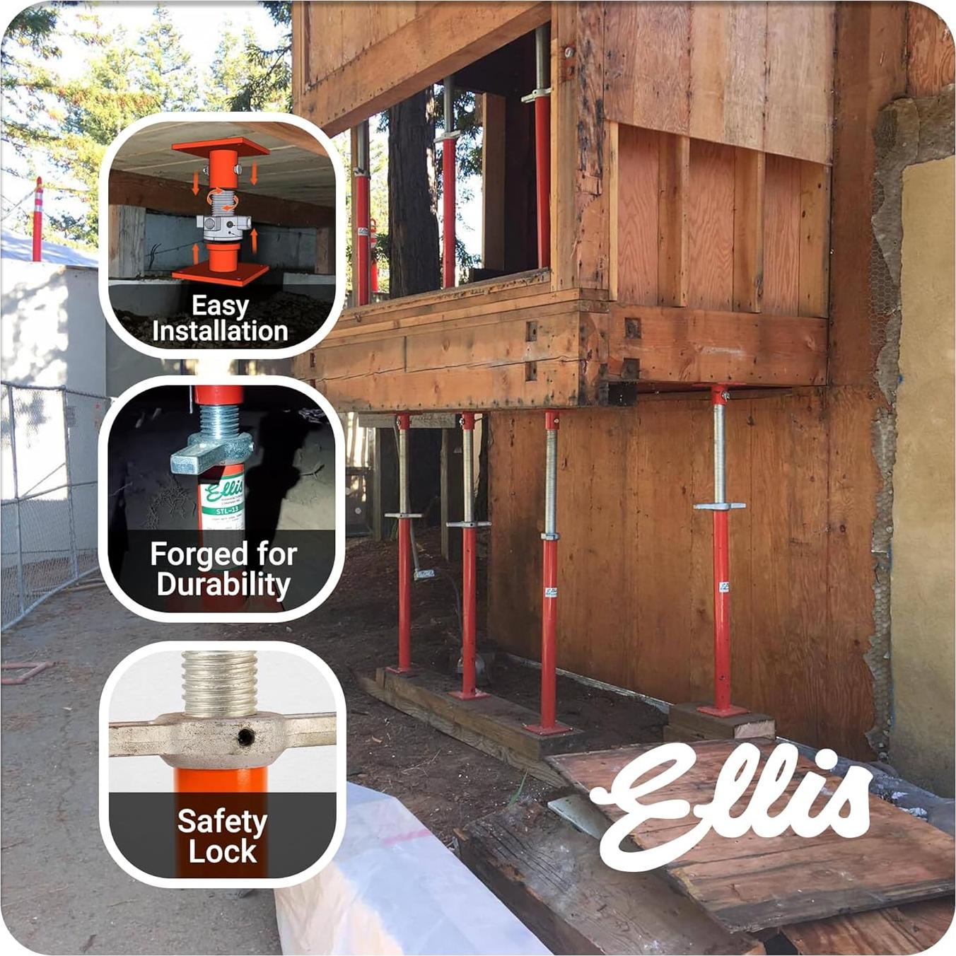 Poste de Elevación de Acero Ellis 154-216 cm 3628 kg