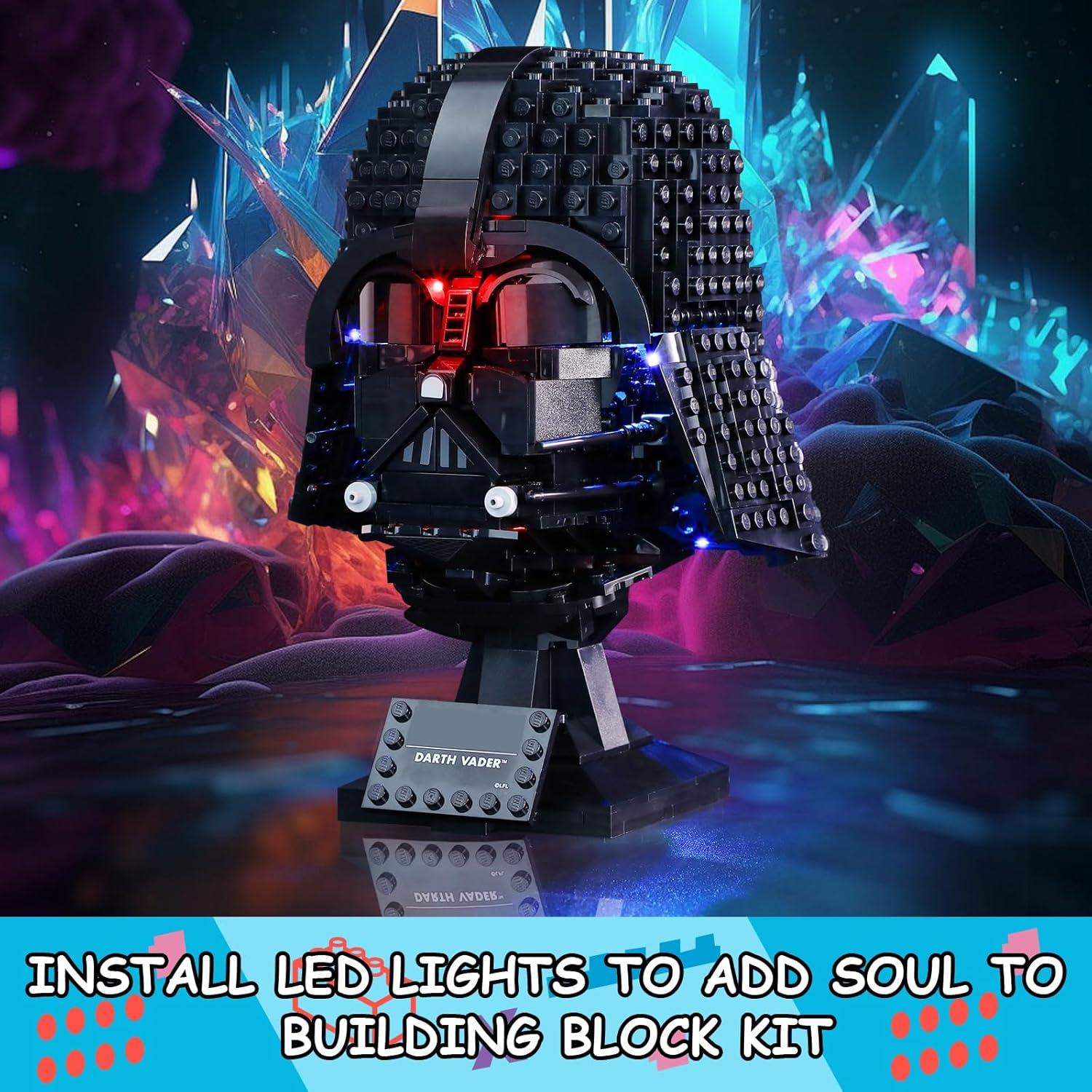 Kit de luces LED Mililier para casco Darth Vader Lego 75304