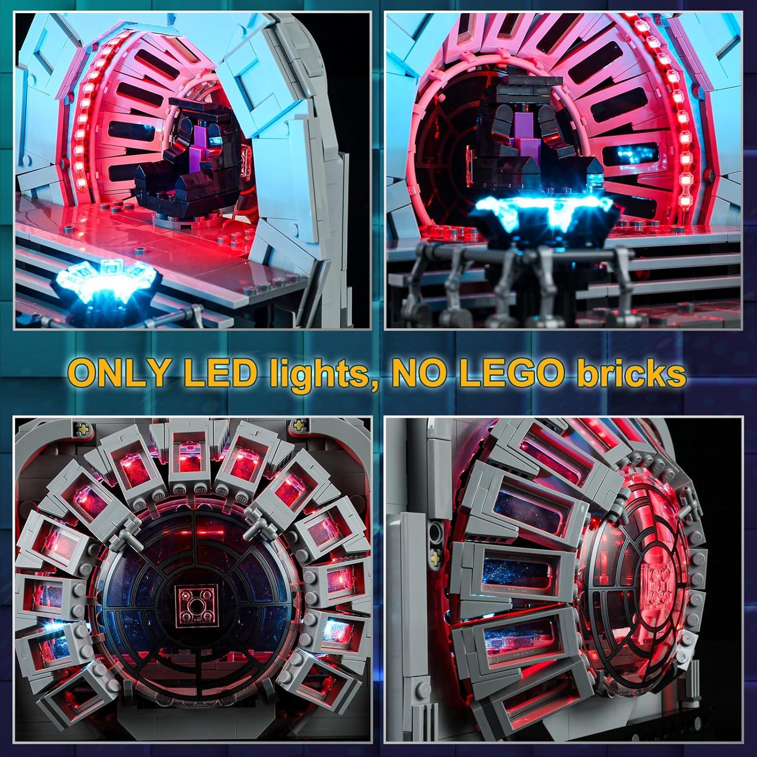 Luz LED Vaodest para Lego 75352 Diorama Sala del Trono