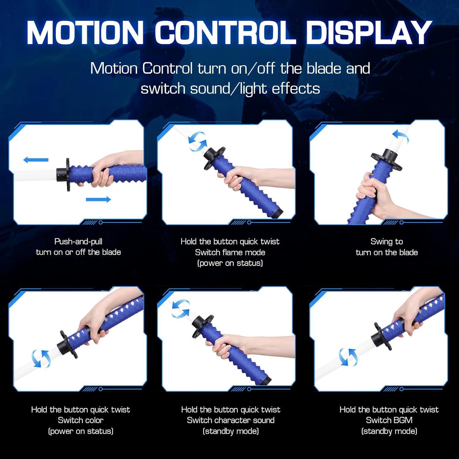 Sable de Luz Kolulere Negro con 12 Colores y Sonido FX