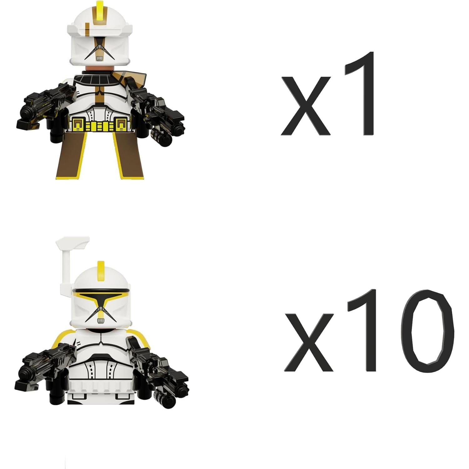 Juego de 11 Figuras de Soldados Clon Fase 1 JsLTCustoms