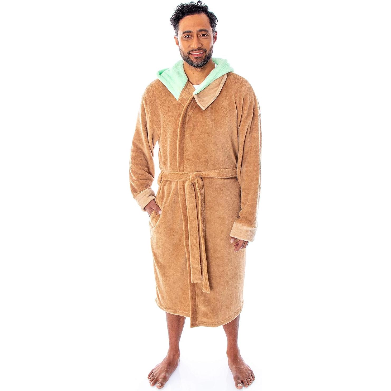 Disfraz Bata de Peluche Baby Yoda Adulto Bioworld 100% Poliéster