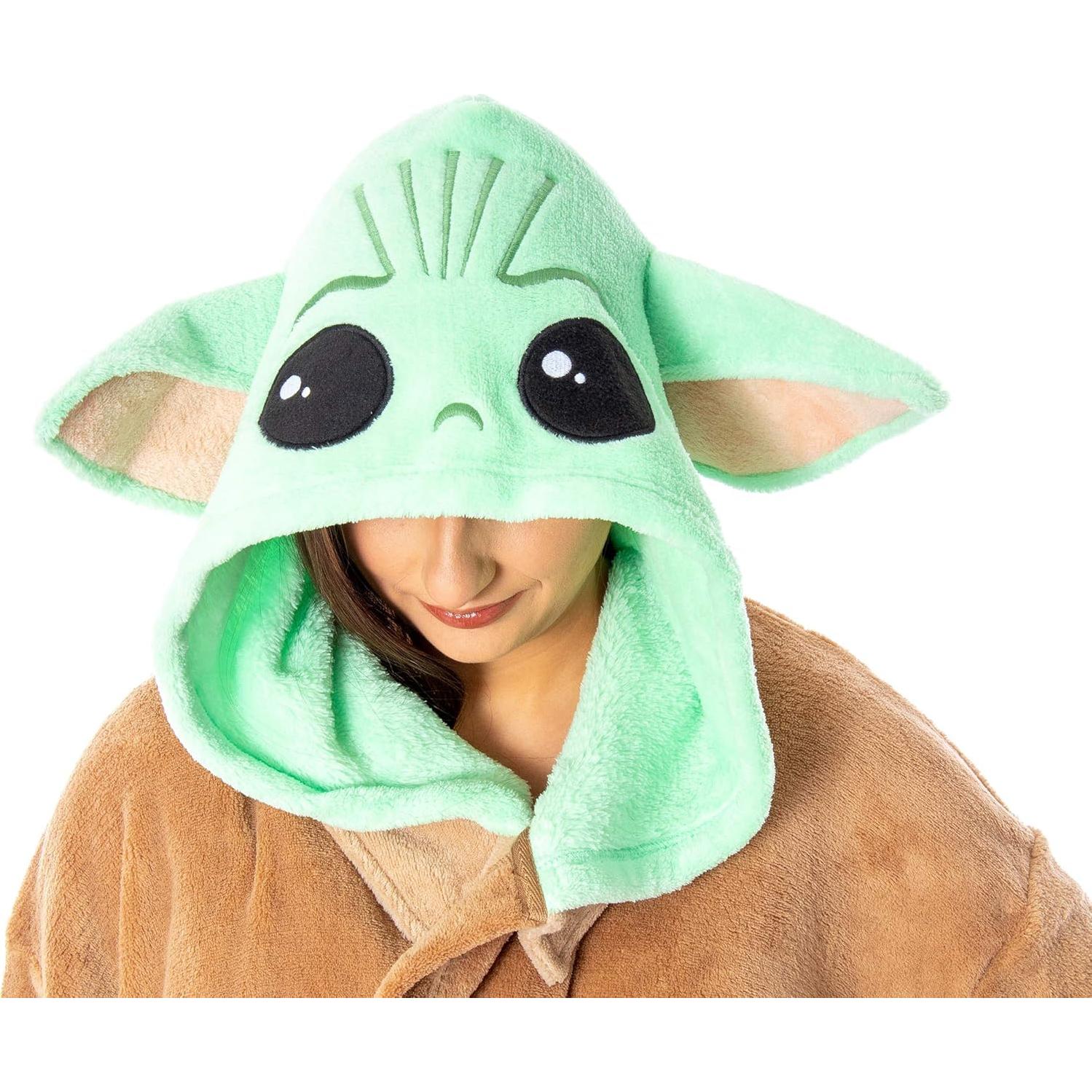 Disfraz Bata de Peluche Baby Yoda Adulto Bioworld 100% Poliéster