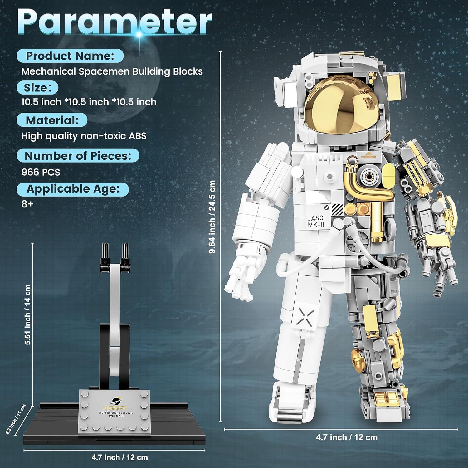 Juego de Bloques de Construcción Astronauta Blast Orby 966 Piezas