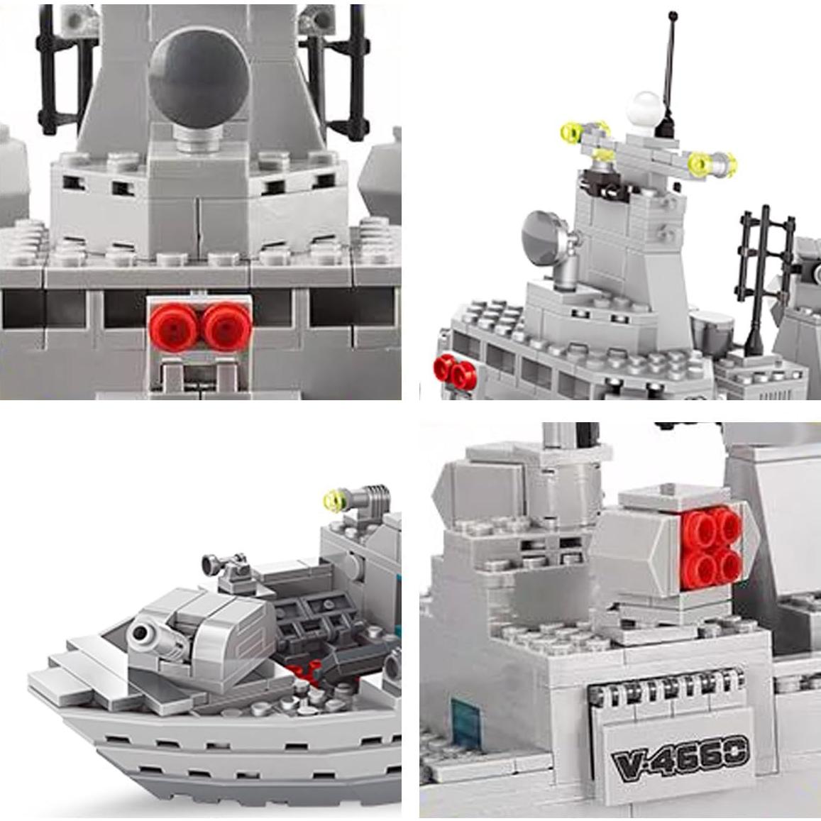 Juego de Construcción Acorazado Shantou 528 Piezas 38x15x20cm