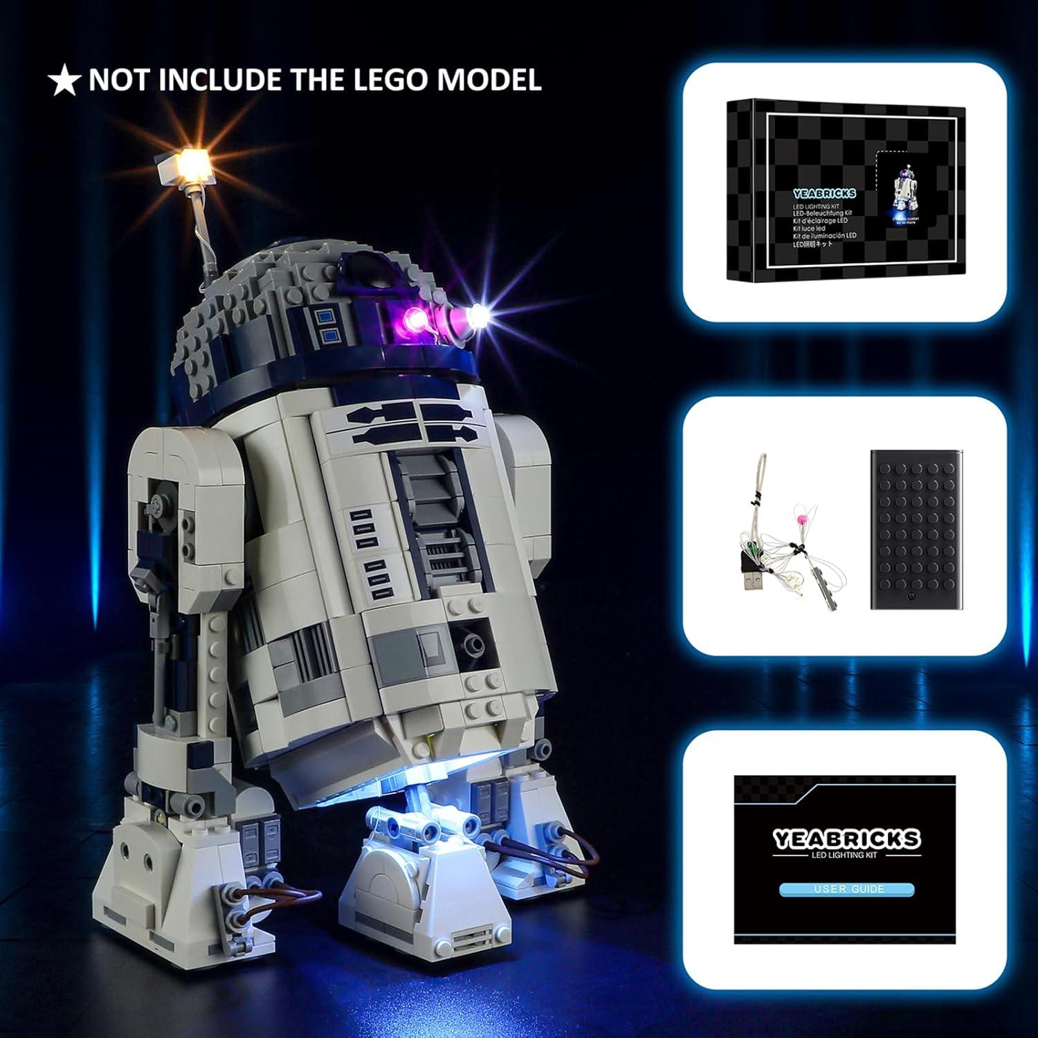 Kit de Luz LED YEABRICKS para LEGO 75379 Star Wars R2-D2