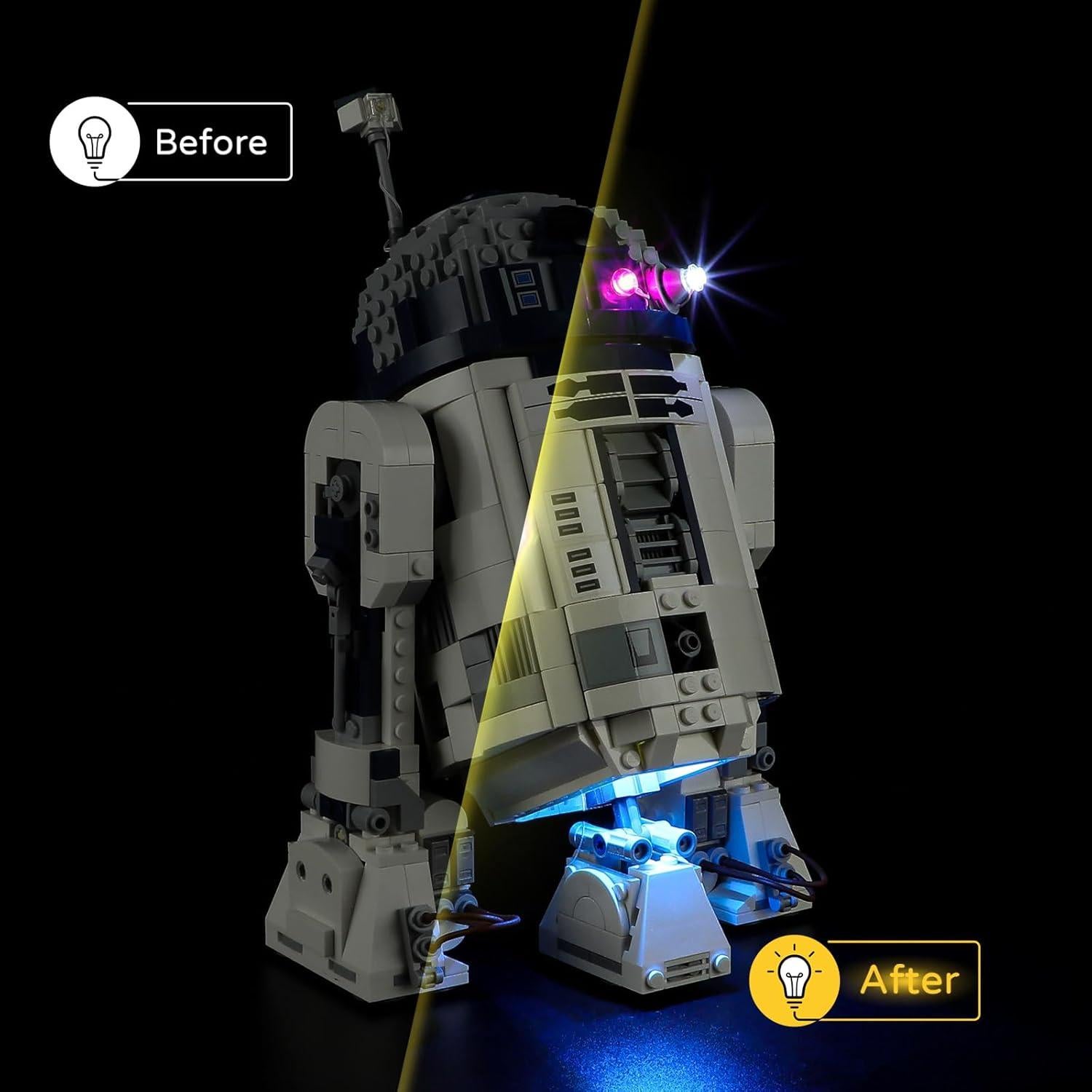 Kit de Luz LED YEABRICKS para LEGO 75379 Star Wars R2-D2