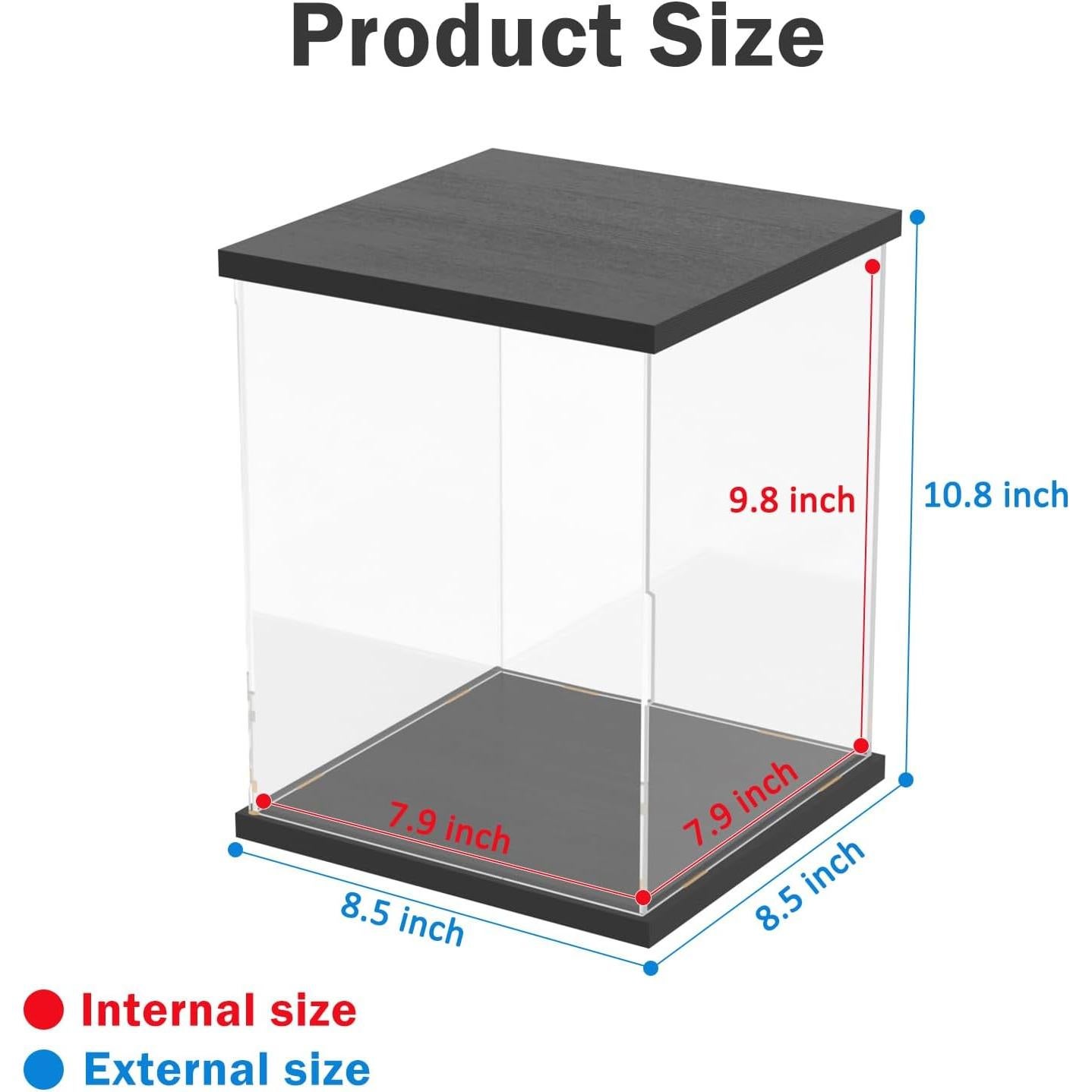 Caja de Exhibición Acrílica Nynelly 20x20x25 cm con Luz LED