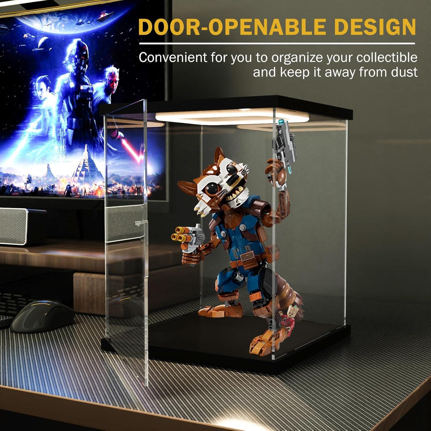 Caja de Exhibición Acrílica Nynelly 20x20x25 cm con Luz LED