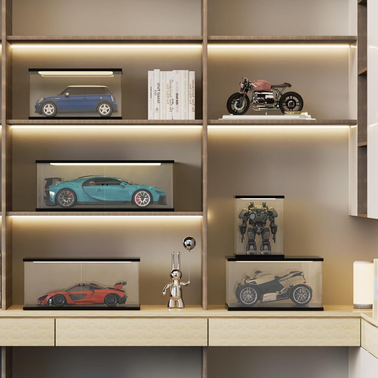 Caja de Exhibición Acrílica Nynelly 20x20x25 cm con Luz LED