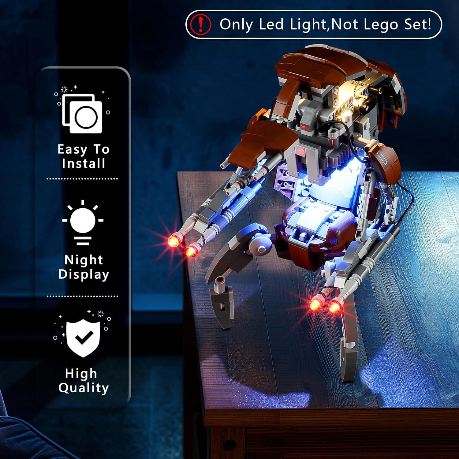 Kit de Luz BOOZUU para LEGO 75381 Droideka - Iluminación LED