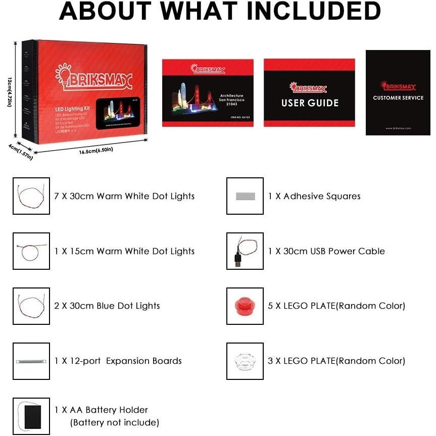Kit de Iluminación LED BRIKSMAX para Lego 21043 San Francisco