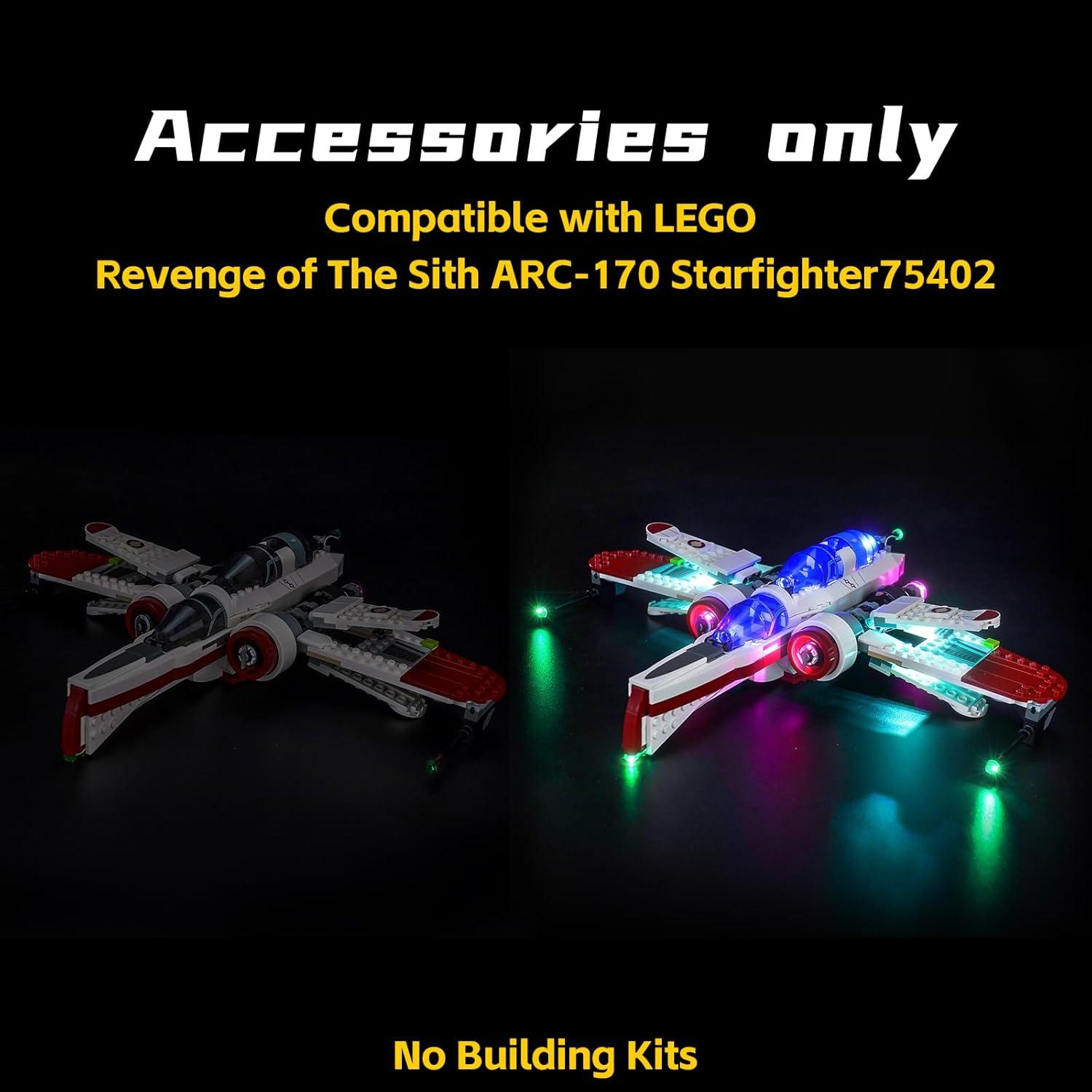 Kit de Iluminación LED BrickBling para Lego ARC-170 Caza Estelar
