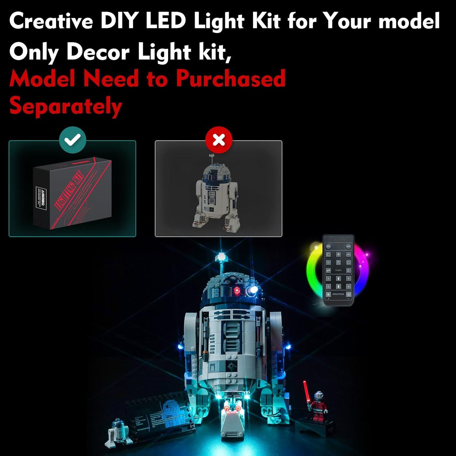 Kit de Luz LED VONADO para LEGO R2-D2 75379 - Solo Luz