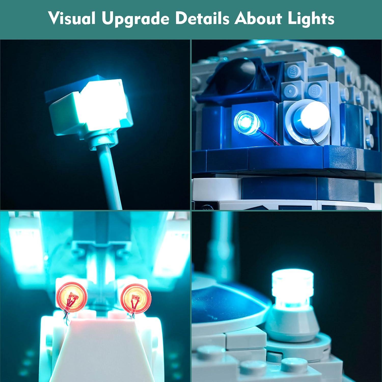 Kit de Luz LED VONADO para LEGO R2-D2 75379 - Solo Luz