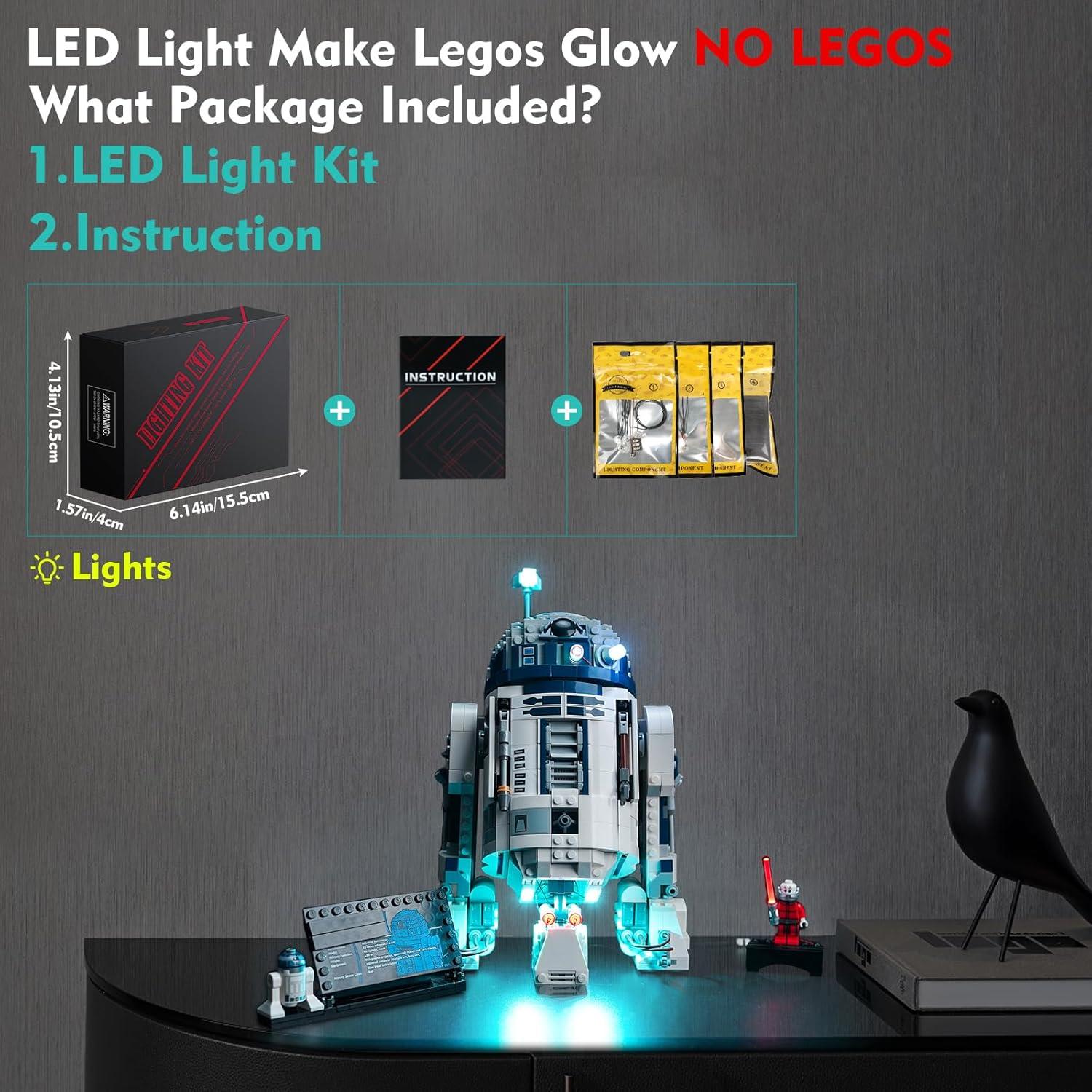 Kit de Luz LED VONADO para LEGO R2-D2 75379 - Solo Luz