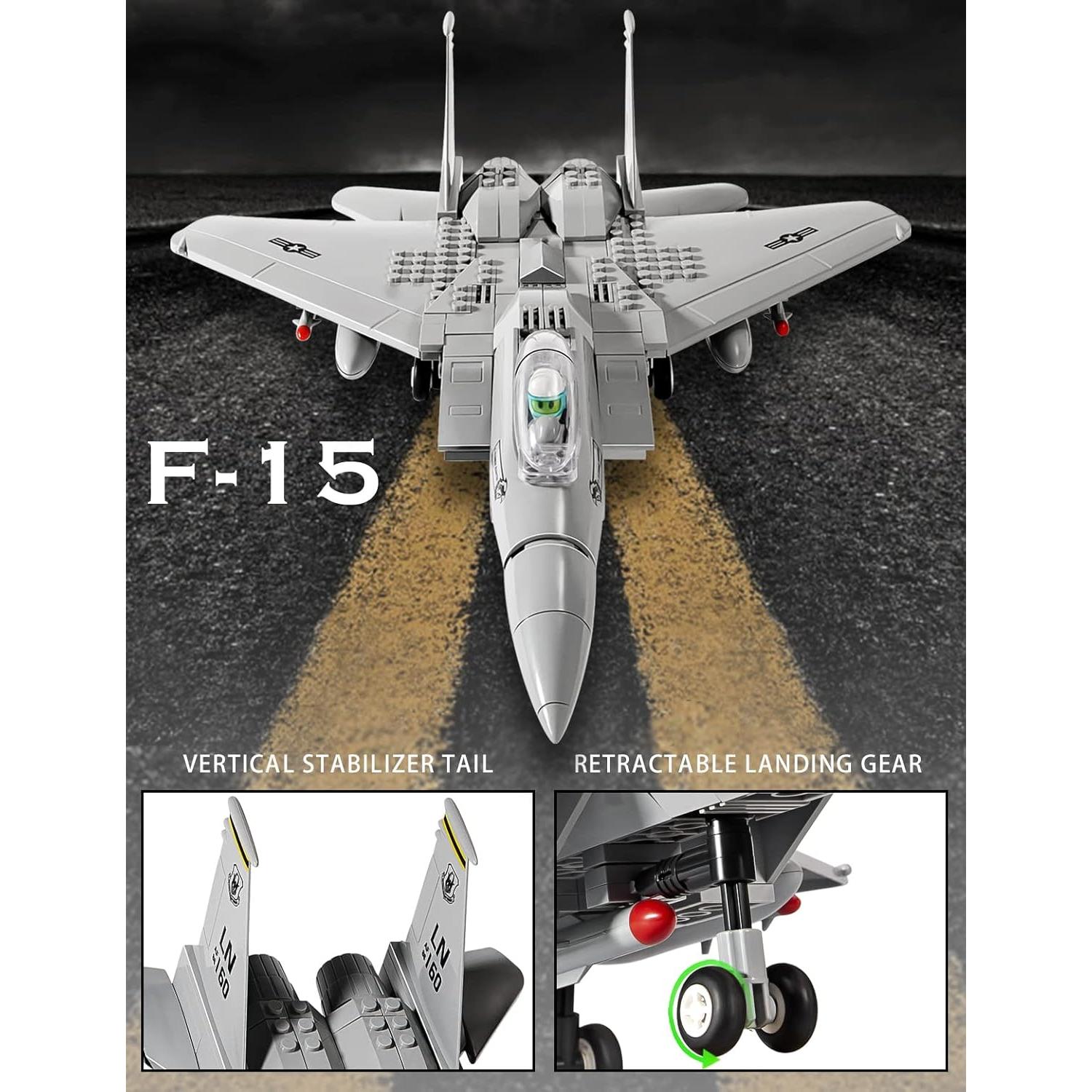 Set de Bloques de Construcción SEMKY F-15 Eagle 262 Piezas