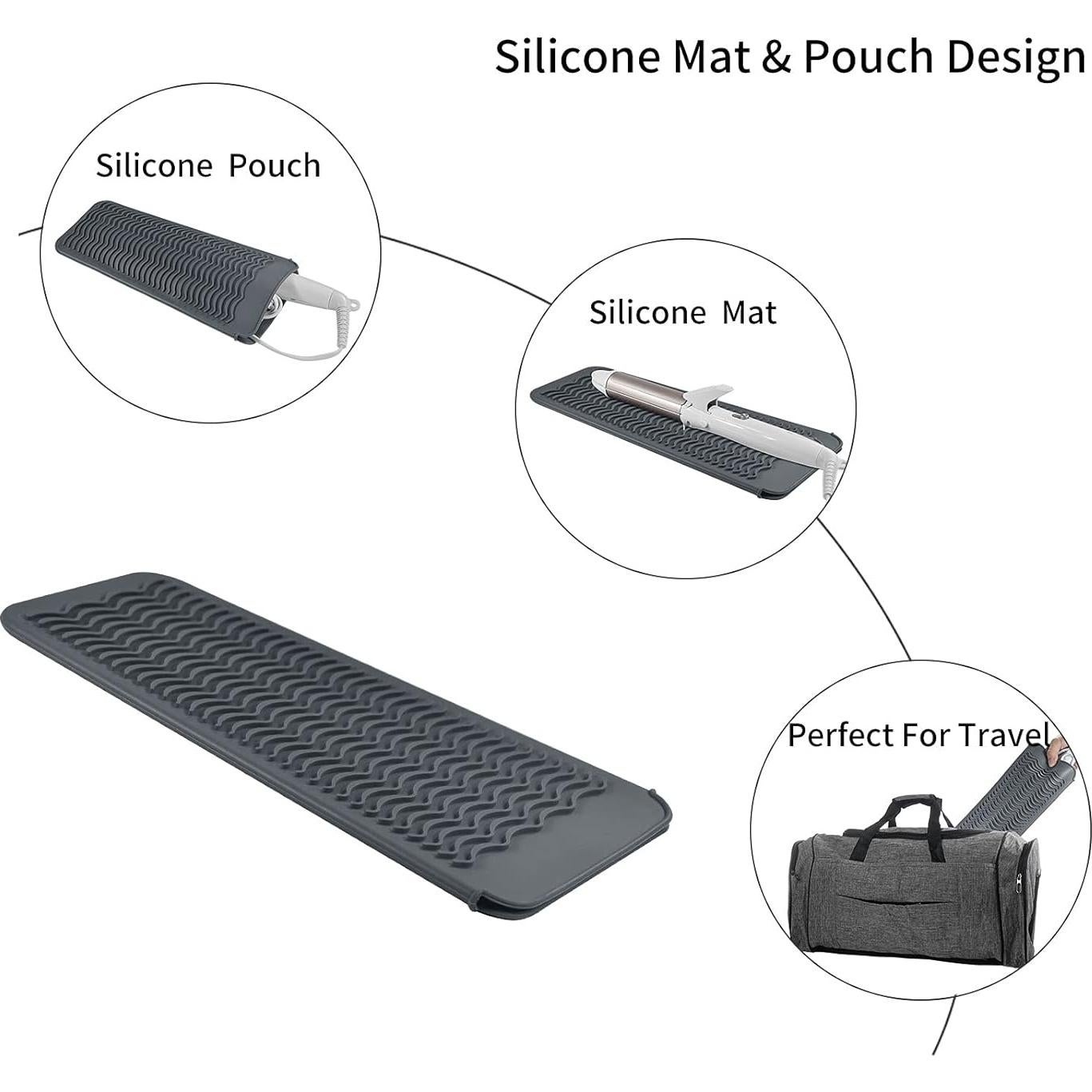 Alfombrilla de Silicona EIOKIT Resistente al Calor 27,9x12,7cm Gris