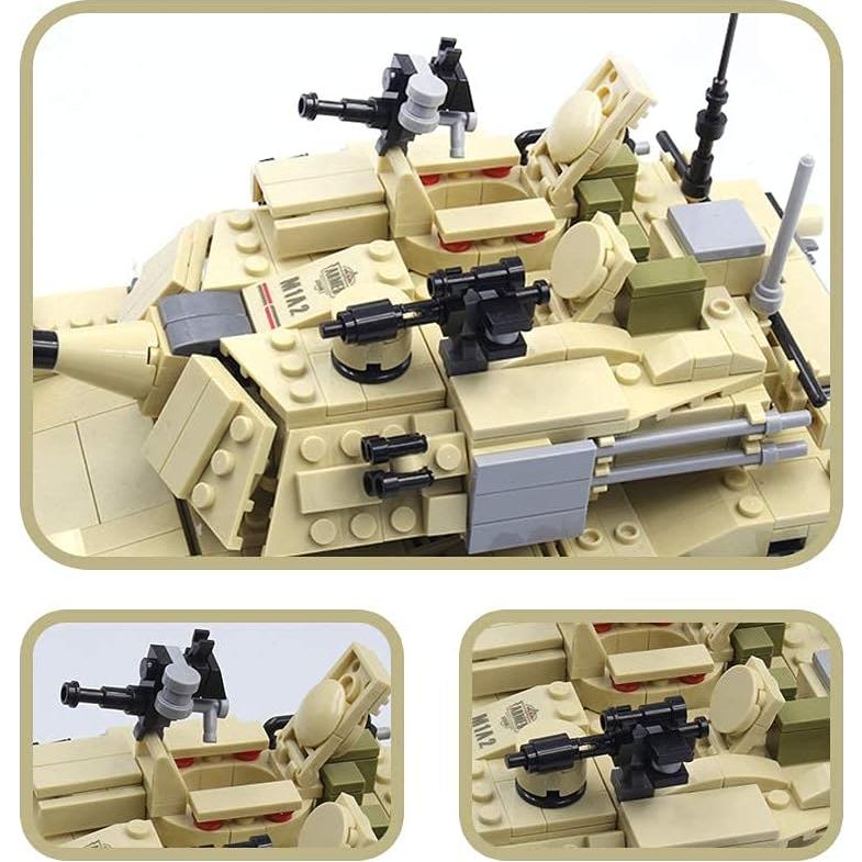 Bloque de Construcción Tanque Militar dOvOb M1A2 Abrams 1080 PCS