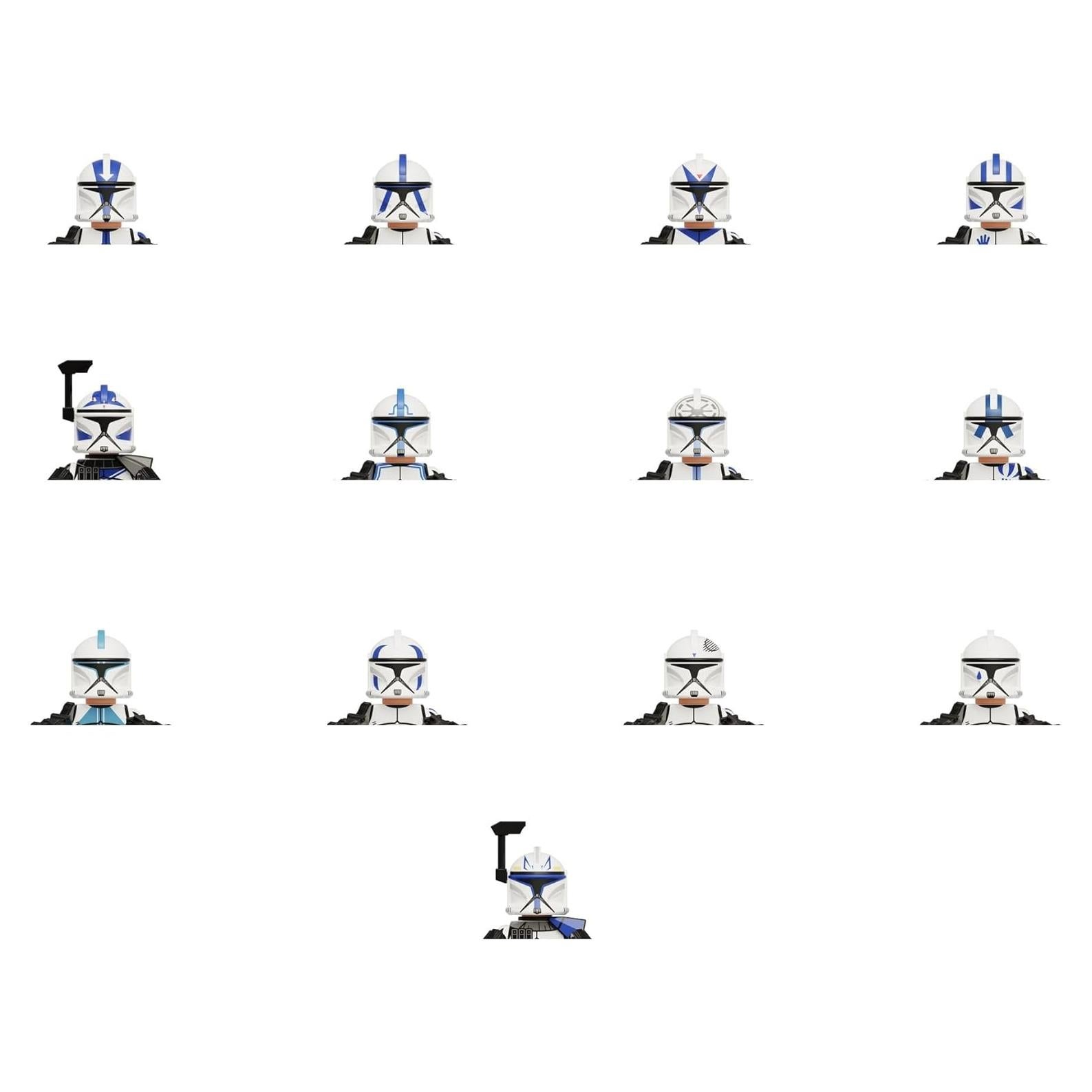 Juego de 13 Figuras de Soldados Clon Fase 1 501st JsLTCustoms