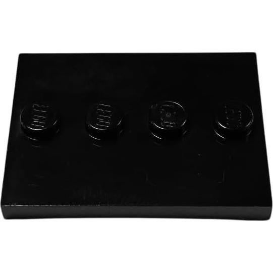 Baldosa LEGO Modificada 3x4 con 4 Estudiosos - Negro