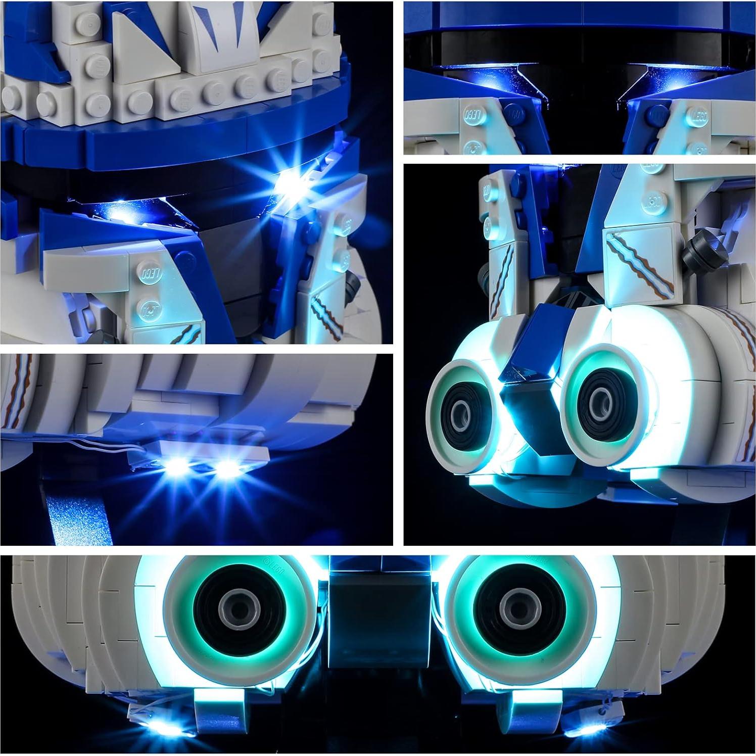 Kit de Luz LED YEABRICKS para Lego 75349 Casco Capitán Rex