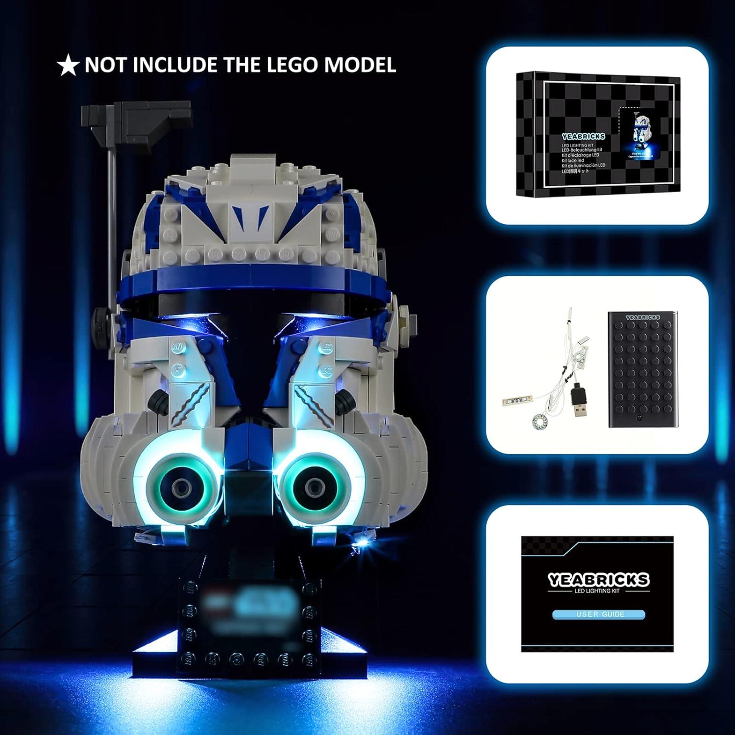 Kit de Luz LED YEABRICKS para Lego 75349 Casco Capitán Rex