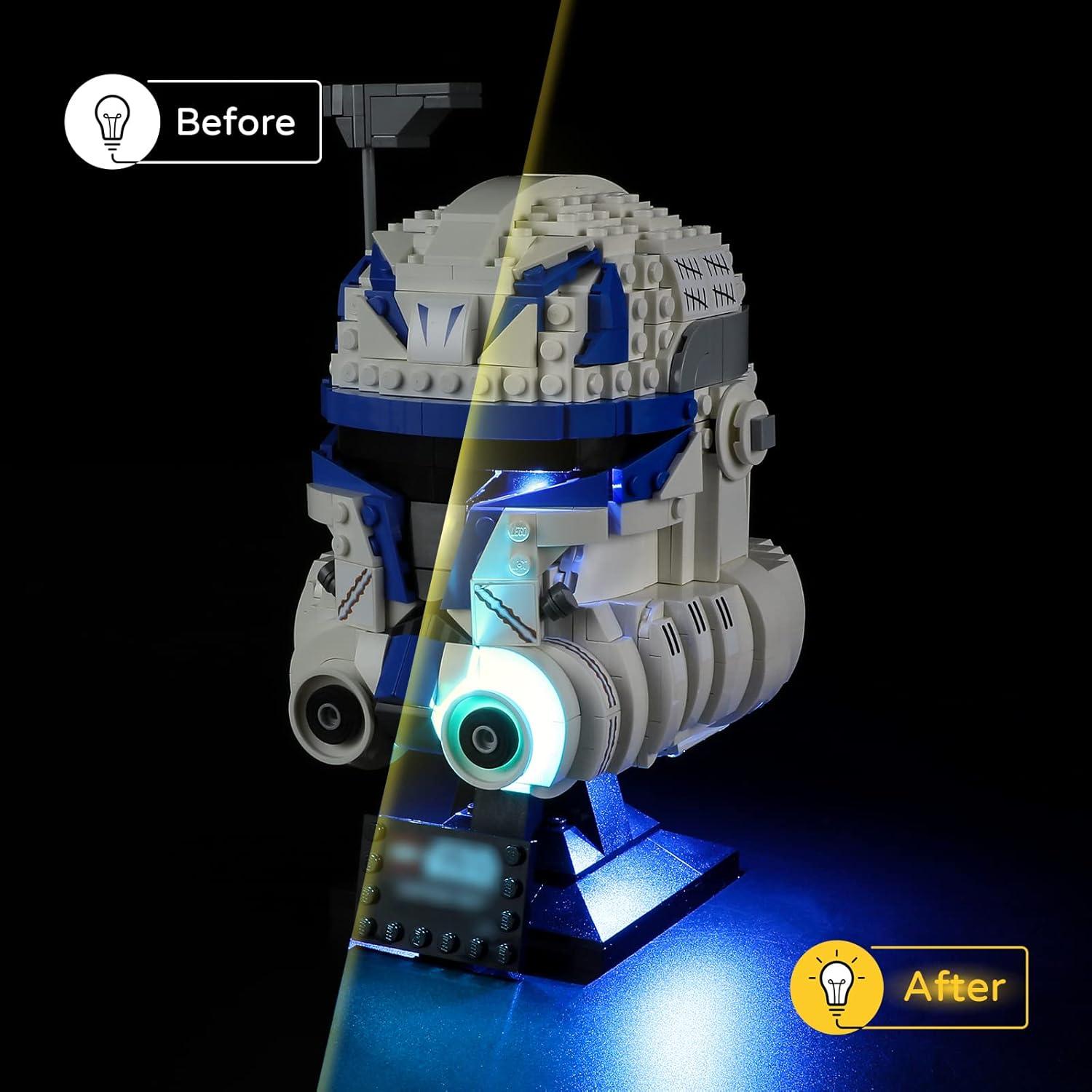 Kit de Luz LED YEABRICKS para Lego 75349 Casco Capitán Rex