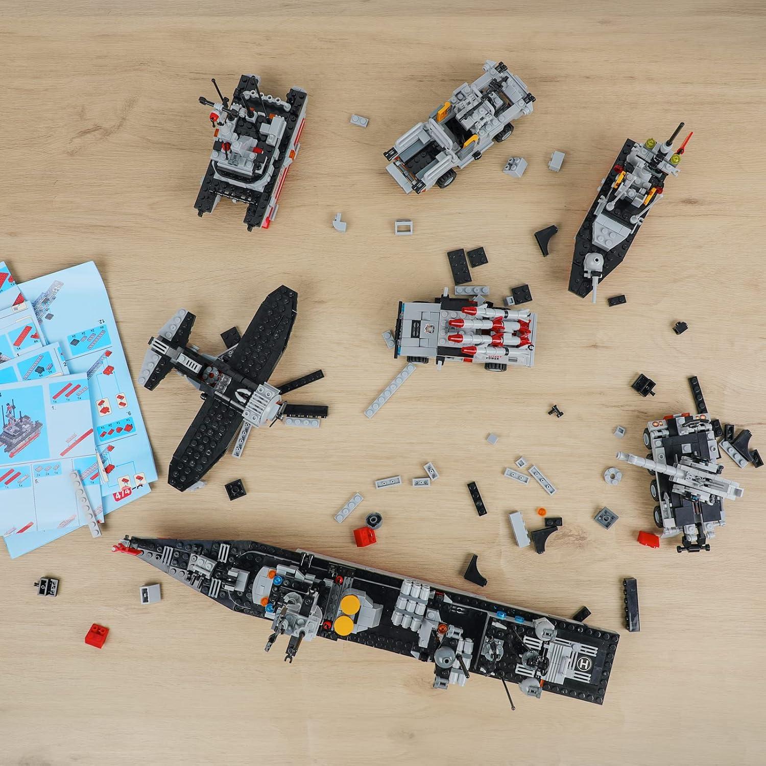 Juego de Bloques de Construcción Portaaviones 1296 Piezas EP