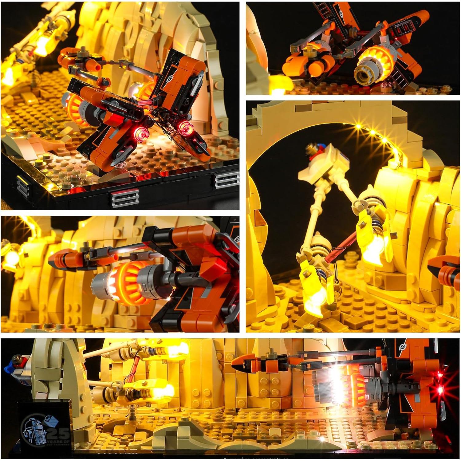 Kit de Luz LED YEABRICKS para Diorama Star Wars 75380