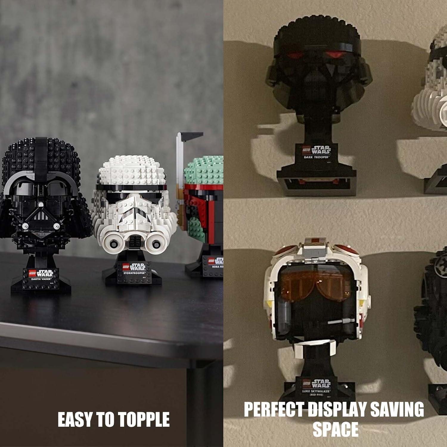 Soporte de Exhibición de Montaje en Pared SZHY-LINK para Casco Lego Star Wars - 2 Piezas