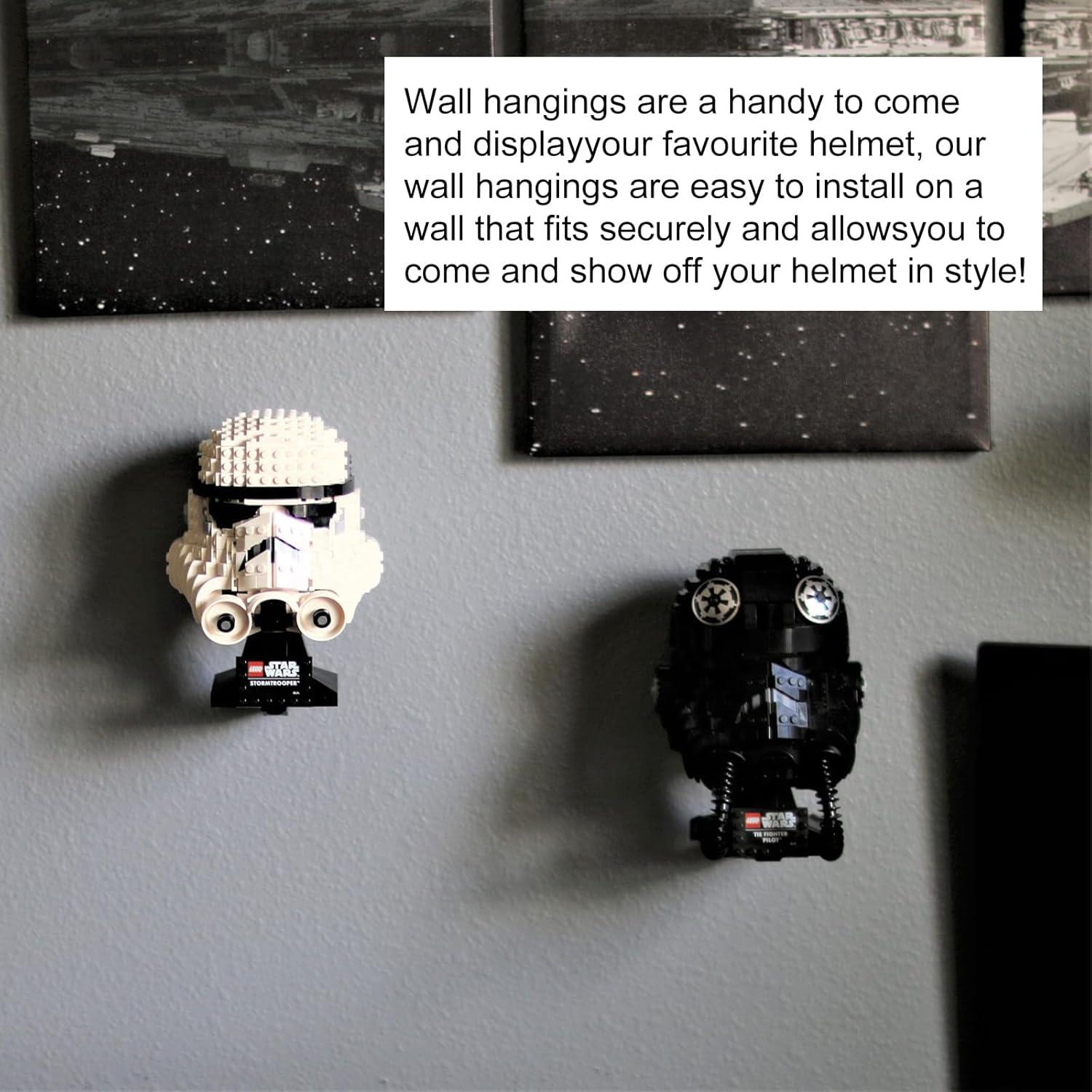 Soporte de Exhibición de Montaje en Pared SZHY-LINK para Casco Lego Star Wars - 2 Piezas