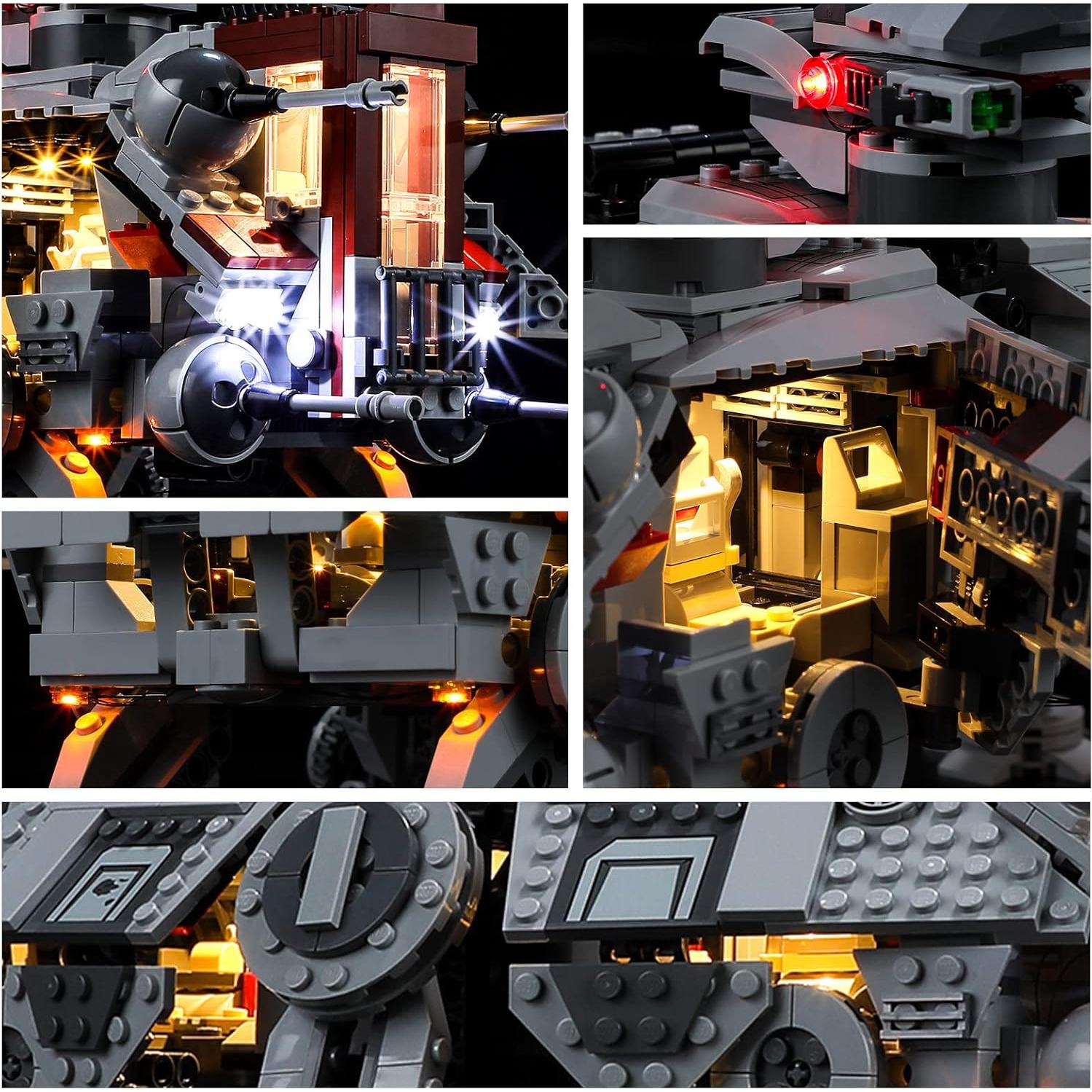 Kit de Luz LED YEABRICKS para Lego 75337 AT-TE Walker