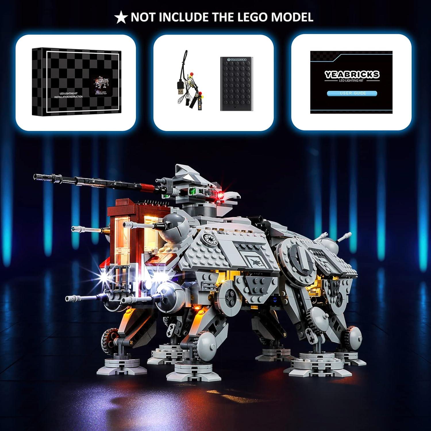 Kit de Luz LED YEABRICKS para Lego 75337 AT-TE Walker