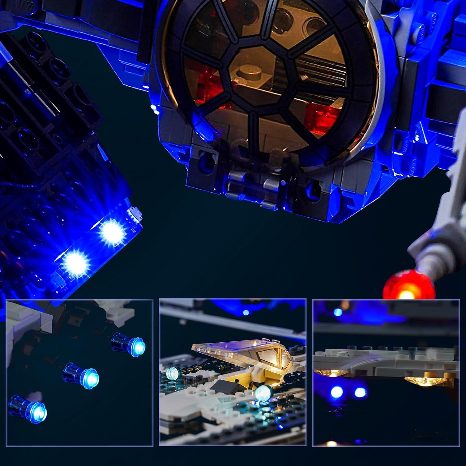 Kit de Luces LED BrickBling para LEGO Caza Mandaloriano 75348