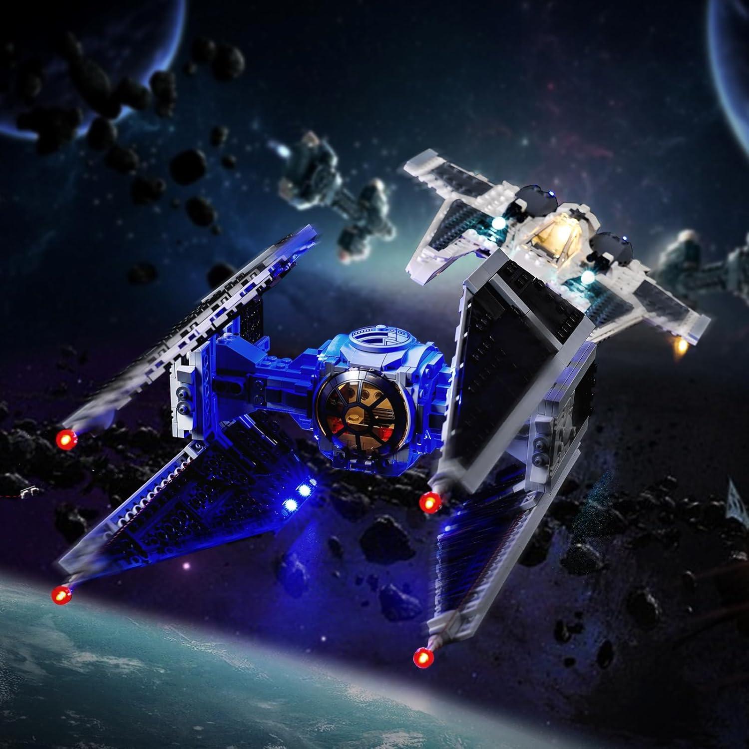 Kit de Luces LED BrickBling para LEGO Caza Mandaloriano 75348