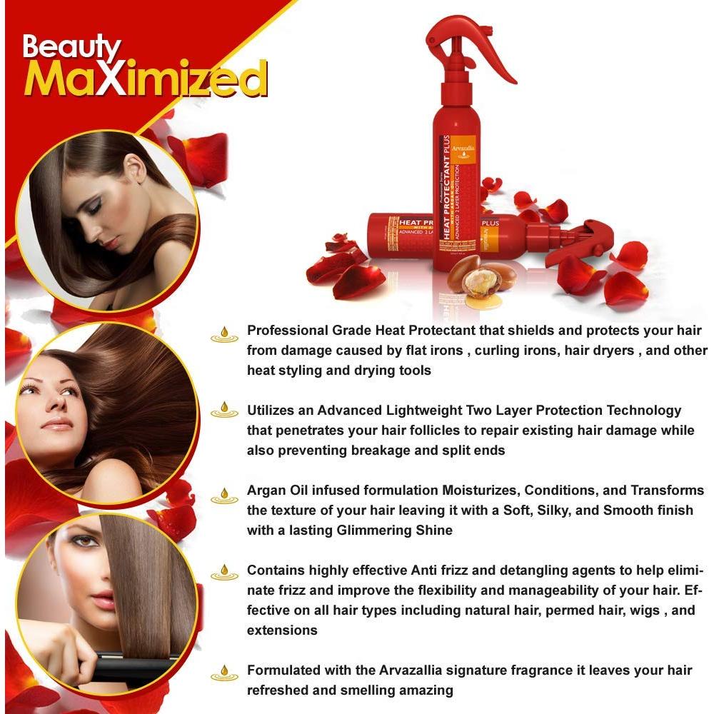 Spray Protector Térmico Arvazallia 280g Acondicionador Antifrizz